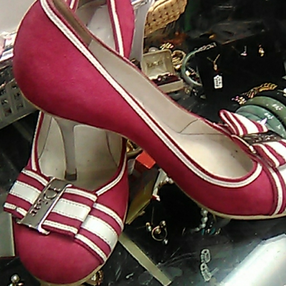 Dior size 37 euro 3 inch heels Pink heel shoes